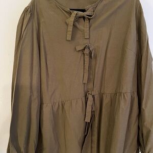 Elegant Olive Green Blouse